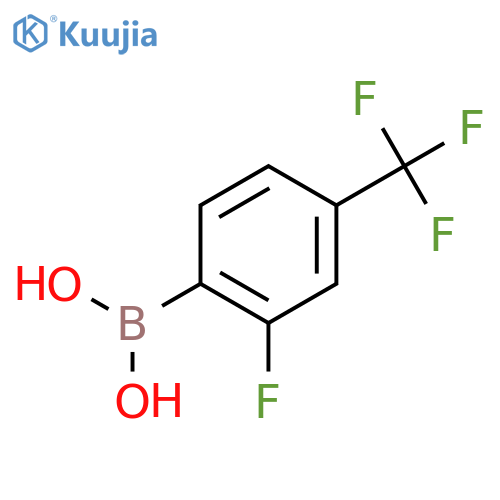 [2-fluoro-4-(trifluoromethyl)phenyl]boronic acid structure