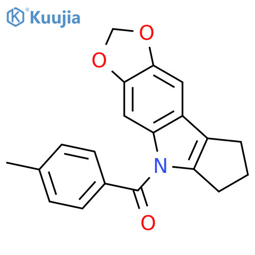 7,8-dihydrocyclopenta[b][1,3]dioxolo[4,5-f]indol-5(6H)-yl(4-methylphenyl)methanone structure