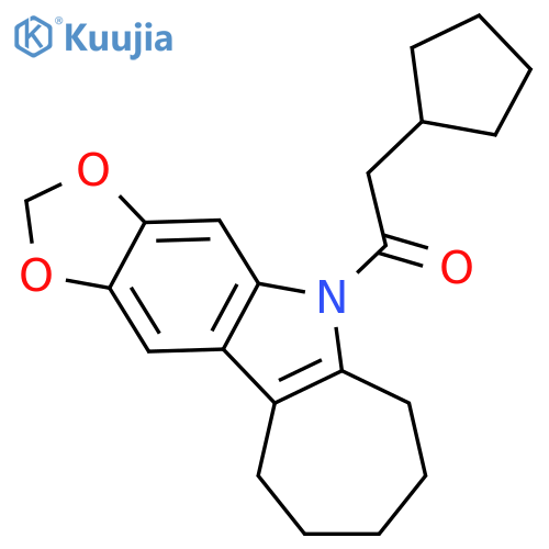 Ethanone,2-cyclopentyl-1-(7,8,9,10-tetrahydrocyclohepta[b]-1,3-dioxolo[4,5-f]indol-5(6H)-yl)- structure