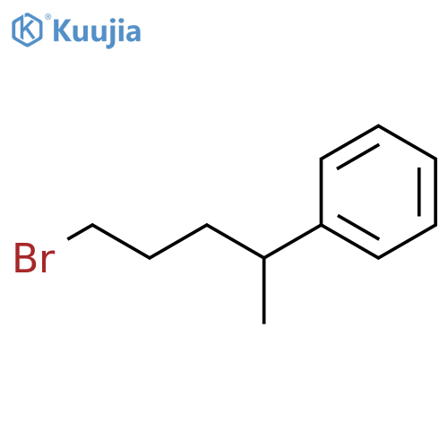 (5-bromopentan-2-yl)benzene structure