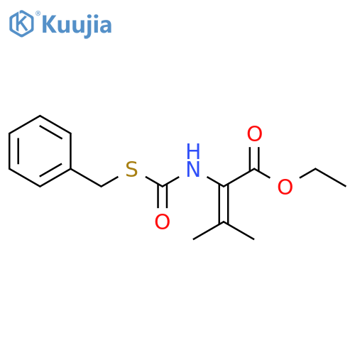 2-Butenoic acid, 3-methyl-2-[[[(phenylmethyl)thio]carbonyl]amino]-, ethyl ester structure