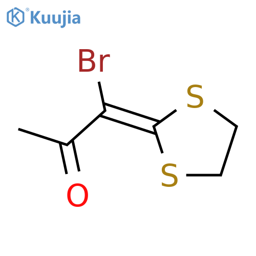 2-Propanone, 1-bromo-1-(1,3-dithiolan-2-ylidene)- structure