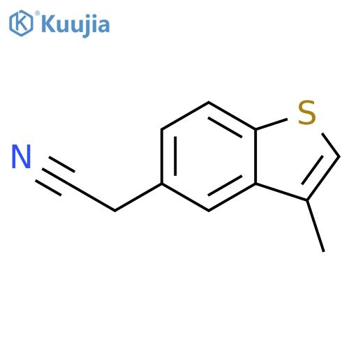 2-(3-methyl-1-benzothiophen-5-yl)acetonitrile structure