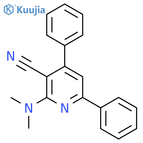 2-(dimethylamino)-4,6-diphenylnicotinonitrile structure