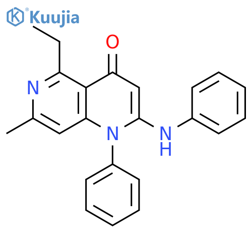 1,6-Naphthyridin-4(1H)-one, 5-ethyl-7-methyl-1-phenyl-2-(phenylamino)- structure