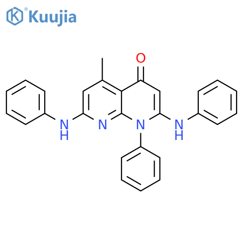 1,8-Naphthyridin-4(1H)-one, 5-methyl-1-phenyl-2,7-bis(phenylamino)- structure