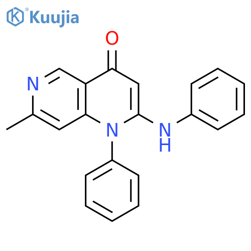1,6-Naphthyridin-4(1H)-one, 7-methyl-1-phenyl-2-(phenylamino)- structure