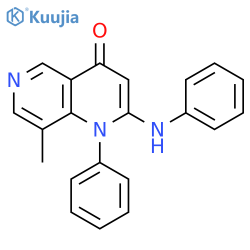 1,6-Naphthyridin-4(1H)-one, 8-methyl-1-phenyl-2-(phenylamino)- structure
