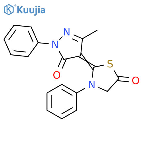 5-Thiazolidinone,2-(1,5-dihydro-3-methyl-5-oxo-1-phenyl-4H-pyrazol-4-ylidene)-3-phenyl- structure