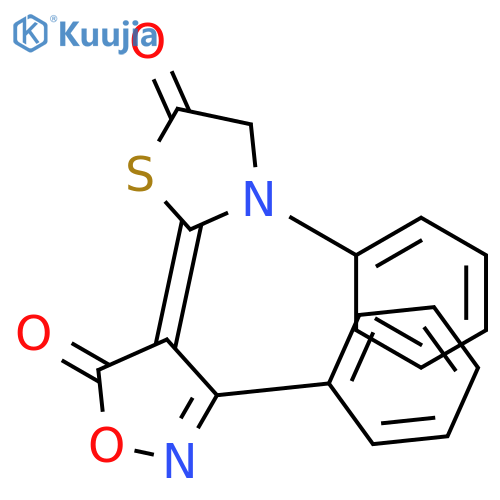 5(4H)-Isoxazolone, 4-(5-oxo-3-phenyl-2-thiazolidinylidene)-3-phenyl- structure