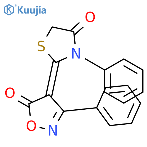 5(4H)-Isoxazolone, 4-(4-oxo-3-phenyl-2-thiazolidinylidene)-3-phenyl- structure