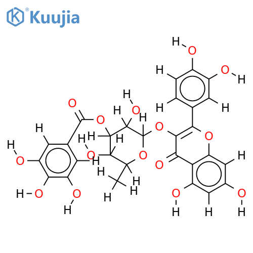 quercetin 3-O-(3''-galloyl)-alpha-L-rhamnopyranoside structure
