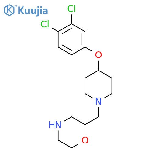 Morpholine, 2-[[4-(3,4-dichlorophenoxy)-1-piperidinyl]methyl]- structure
