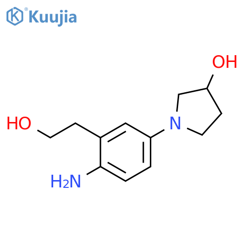 3-PYRROLIDINOL, 1-[4-AMINO-3-(2-HYDROXYETHYL)PHENYL]- structure