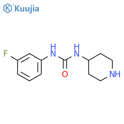 Urea, N-(3-fluorophenyl)-N'-4-piperidinyl- structure