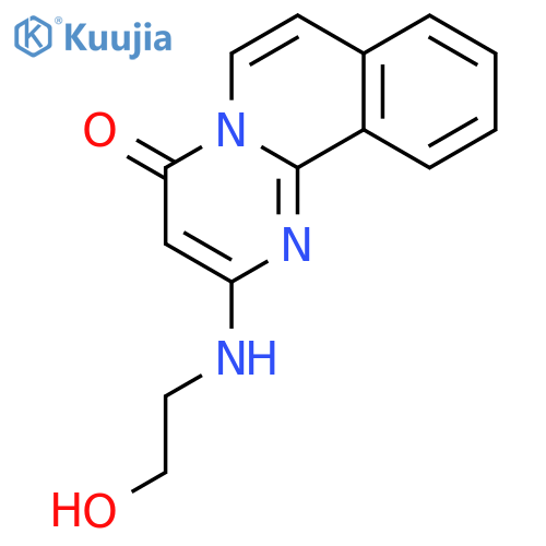 4H-PYRIMIDO[2,1-A]ISOQUINOLIN-4-ONE, 2-[(2-HYDROXYETHYL)AMINO]- structure