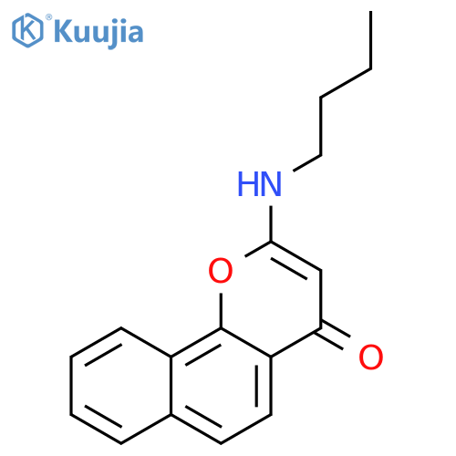 4H-Naphtho[1,2-b]pyran-4-one, 2-(butylamino)- structure