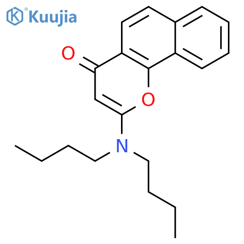 4H-Naphtho[1,2-b]pyran-4-one, 2-(dibutylamino)- structure