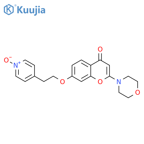 4H-1-Benzopyran-4-one,2-(4-morpholinyl)-7-[2-(1-oxido-4-pyridinyl)ethoxy]- structure
