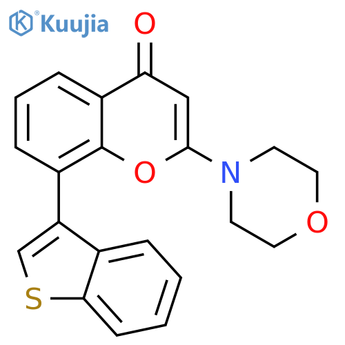 4H-1-Benzopyran-4-one, 8-benzo[b]thien-3-yl-2-(4-morpholinyl)- structure