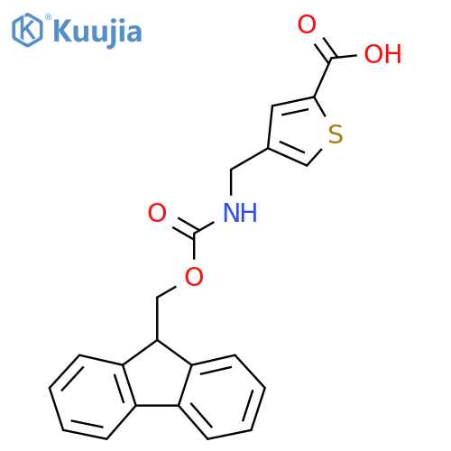 4-[(9H-Fluoren-9-ylmethoxycarbonylamino)methyl]thiophene-2-carboxylic acid structure