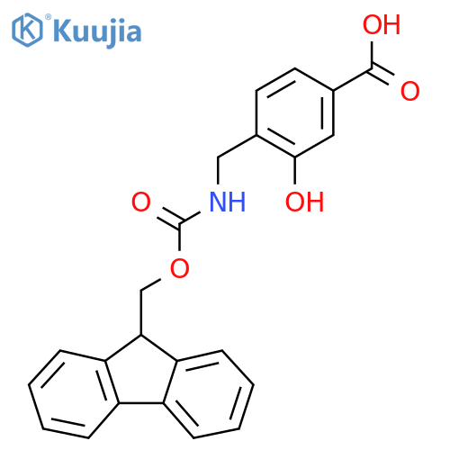 4-({(9H-fluoren-9-yl)methoxycarbonyl}amino)methyl-3-hydroxybenzoic acid structure