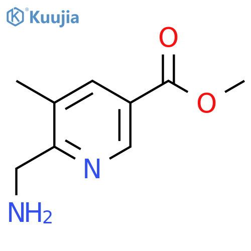 3-PYRIDINECARBOXYLIC ACID, 6-(AMINOMETHYL)-5-METHYL-, METHYL ESTER structure