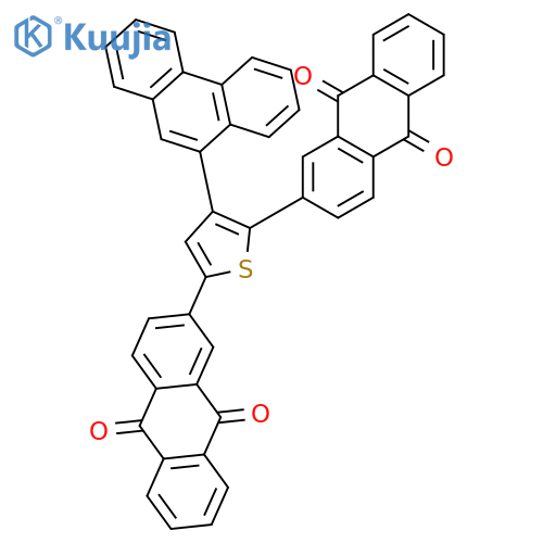 9,10-ANTHRACENEDIONE, 2,2'-[3-(9-PHENANTHRENYL)-2,5-THIOPHENEDIYL]BIS- structure