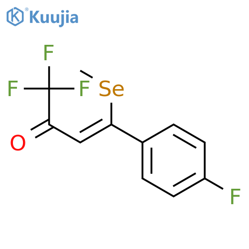 3-BUTEN-2-ONE, 1,1,1-TRIFLUORO-4-(4-FLUOROPHENYL)-4-(METHYLSELENO)-, (3Z)- structure