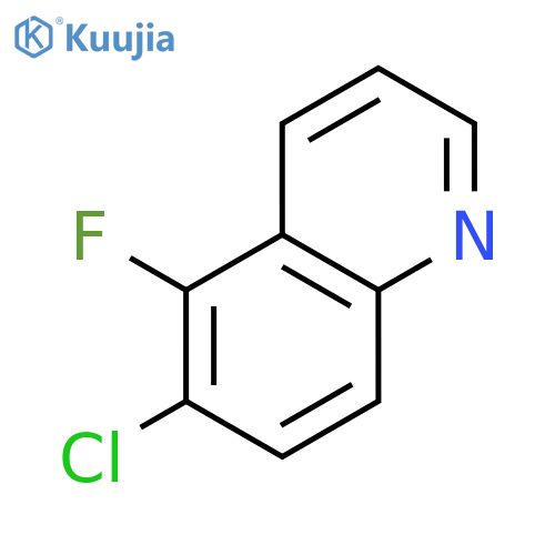 QUINOLINE, 6-CHLORO-5-FLUORO- structure