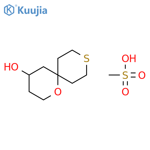 1-oxa-9-thiaspiro[5.5]undecan-4-yl methanesulfonate structure