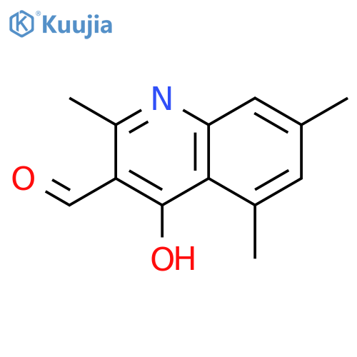 3-Quinolinecarboxaldehyde, 4-hydroxy-2,5,7-trimethyl- structure