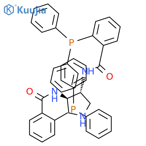 BENZAMIDE, N,N'-(3R,4R)-3,4-PYRROLIDINEDIYLBIS[2-(DIPHENYLPHOSPHINO)- structure