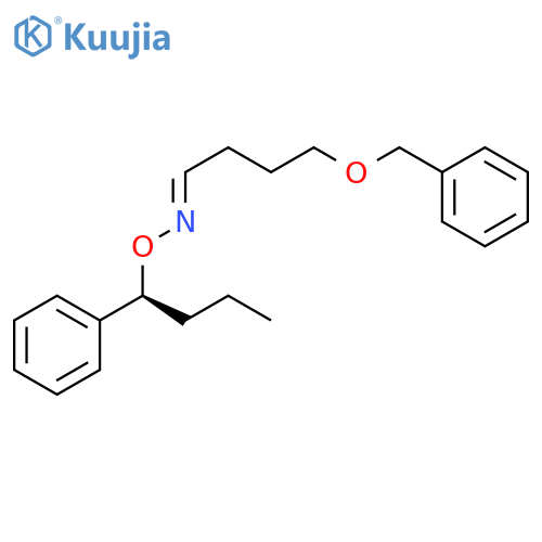 BUTANAL, 4-(PHENYLMETHOXY)-, O-[(1S)-1-PHENYLBUTYL]OXIME, (1E)- structure