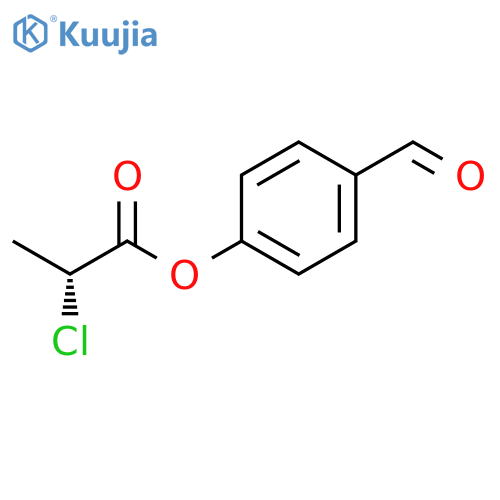 Propanoic acid, 2-chloro-, 4-formylphenyl ester, (2R)- structure