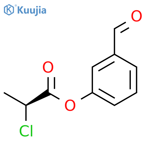 PROPANOIC ACID, 2-CHLORO-, 3-FORMYLPHENYL ESTER, (2S)- structure