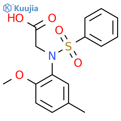 N-(2-Methoxy-5-methylphenyl)-N-(phenylsulfonyl)glycine structure