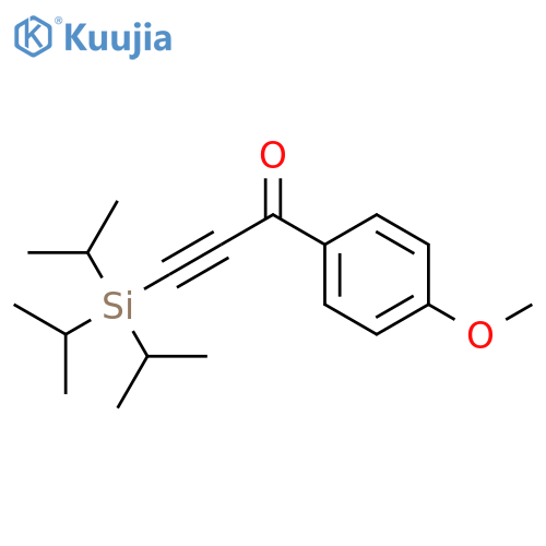 2-Propyn-1-one, 1-(4-methoxyphenyl)-3-[tris(1-methylethyl)silyl]- structure