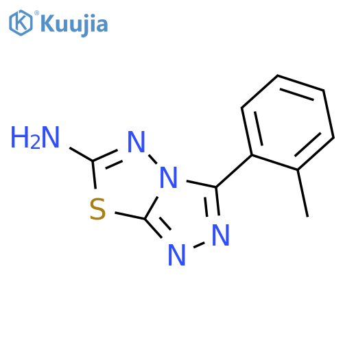 1,2,4-Triazolo[3,4-b][1,3,4]thiadiazol-6-amine, 3-(2-methylphenyl)- structure