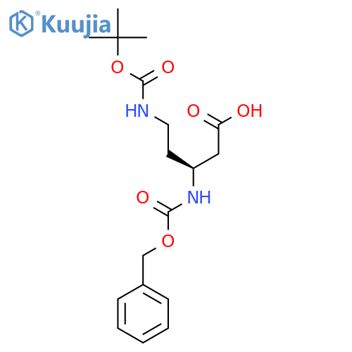 (S)-N-Beta-Cbz-N-delta-Boc-3,5-diaminopentanoic acid structure