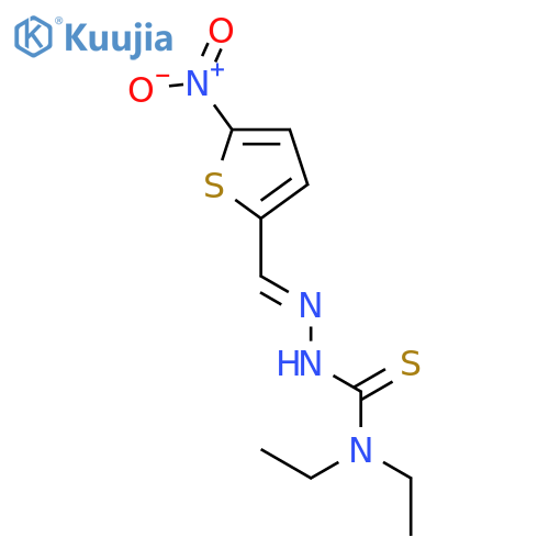 Hydrazinecarbothioamide, N,N-diethyl-2-[(5-nitro-2-thienyl)methylene]- structure