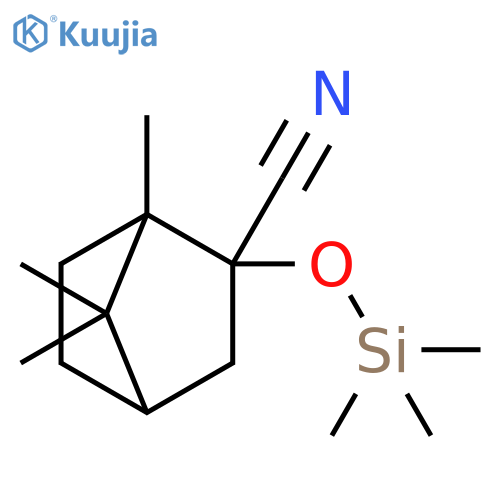 Bicyclo[2.2.1]heptane-2-carbonitrile,1,7,7-trimethyl-2-[(trimethylsilyl)oxy]- structure