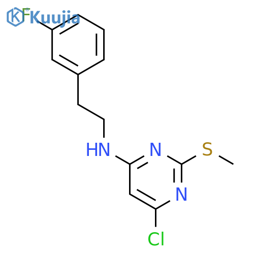 4-Pyrimidinamine, 6-chloro-N-[2-(3-fluorophenyl)ethyl]-2-(methylthio)- structure