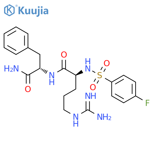 L-PHENYLALANINAMIDE, N2-[(4-FLUOROPHENYL)SULFONYL]-L-ARGINYL- structure