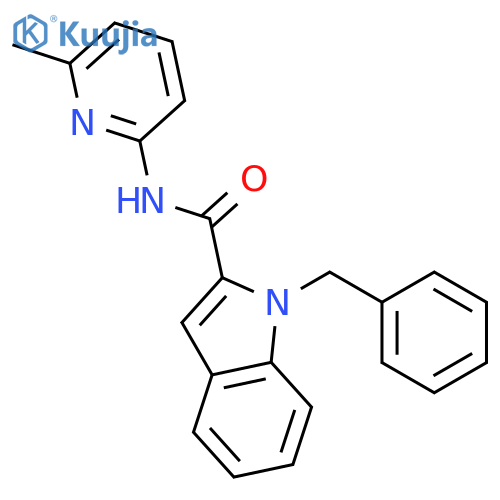 1H-INDOLE-2-CARBOXAMIDE, N-(6-METHYL-2-PYRIDINYL)-1-(PHENYLMETHYL)- structure