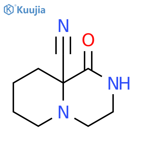 9aH-Pyrido[1,2-a]pyrazine-9a-carbonitrile,octahydro-1-oxo-(9CI) structure