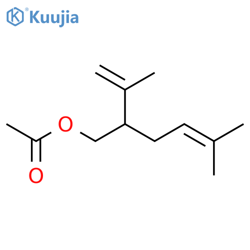 (+/-)-2-isopropenyl-5-methyl-4-hexen-1-yl acetate structure