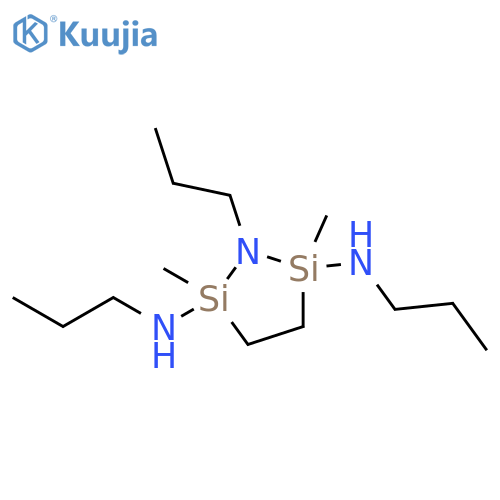 1-Aza-2,5-disilacyclopentane-2,5-diamine,2,5-dimethyl-N,N',1-tripropyl- structure