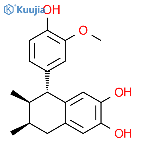 2,3-Naphthalenediol,5,6,7,8-tetrahydro-5-(4-hydroxy-3-methoxyphenyl)-6,7-dimethyl-, (5R,6R,7R)- structure