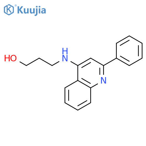 1-PROPANOL, 3-[(2-PHENYL-4-QUINOLINYL)AMINO]- structure